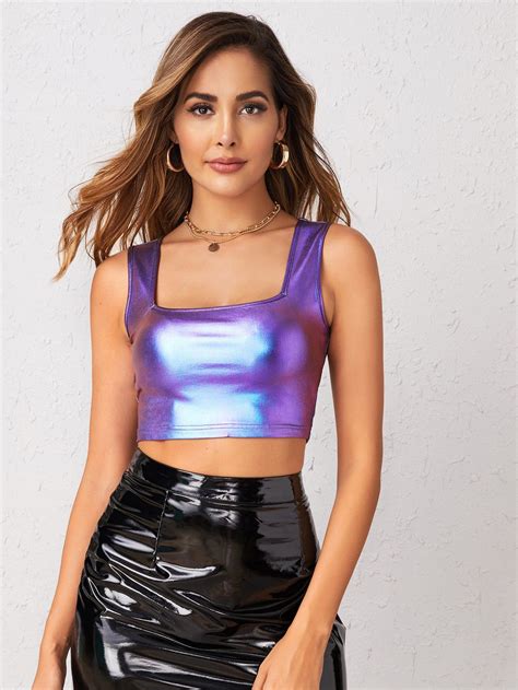 metallic fabric crop tops|metallic blouses and tops.